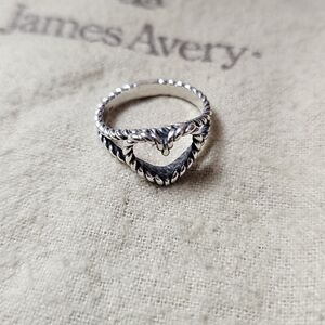 James Avery Heart Rope Ring RETIRED Size 7.5